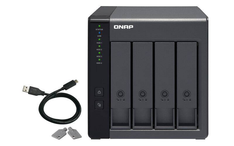 QNAP TR-004 storage drive enclosure HDD/SSD enclosure Black 2.5/3.5"