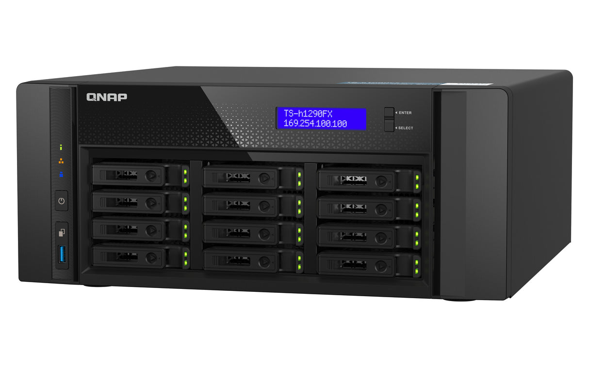 QNAP TS-h1290FX NAS Tower Ethernet LAN Black 7232P