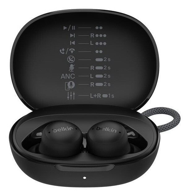Belkin SoundForm Isolate Headphones Wireless In-ear Calls/Music/Sport/Everyday USB Type-C Bluetooth Black