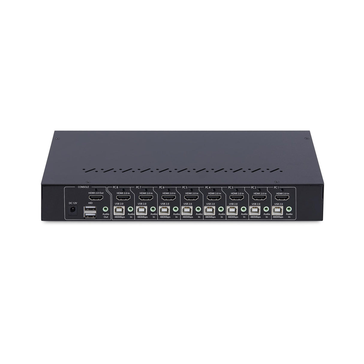 StarTech.com 8-Port HDMI KVM Switch with 1U Rack Mount Kit, 4K 60Hz HDMI 2.0, Push-Button & Hotkey Switching, 4-Port USB Hub, OS Independent, TAA Compliant