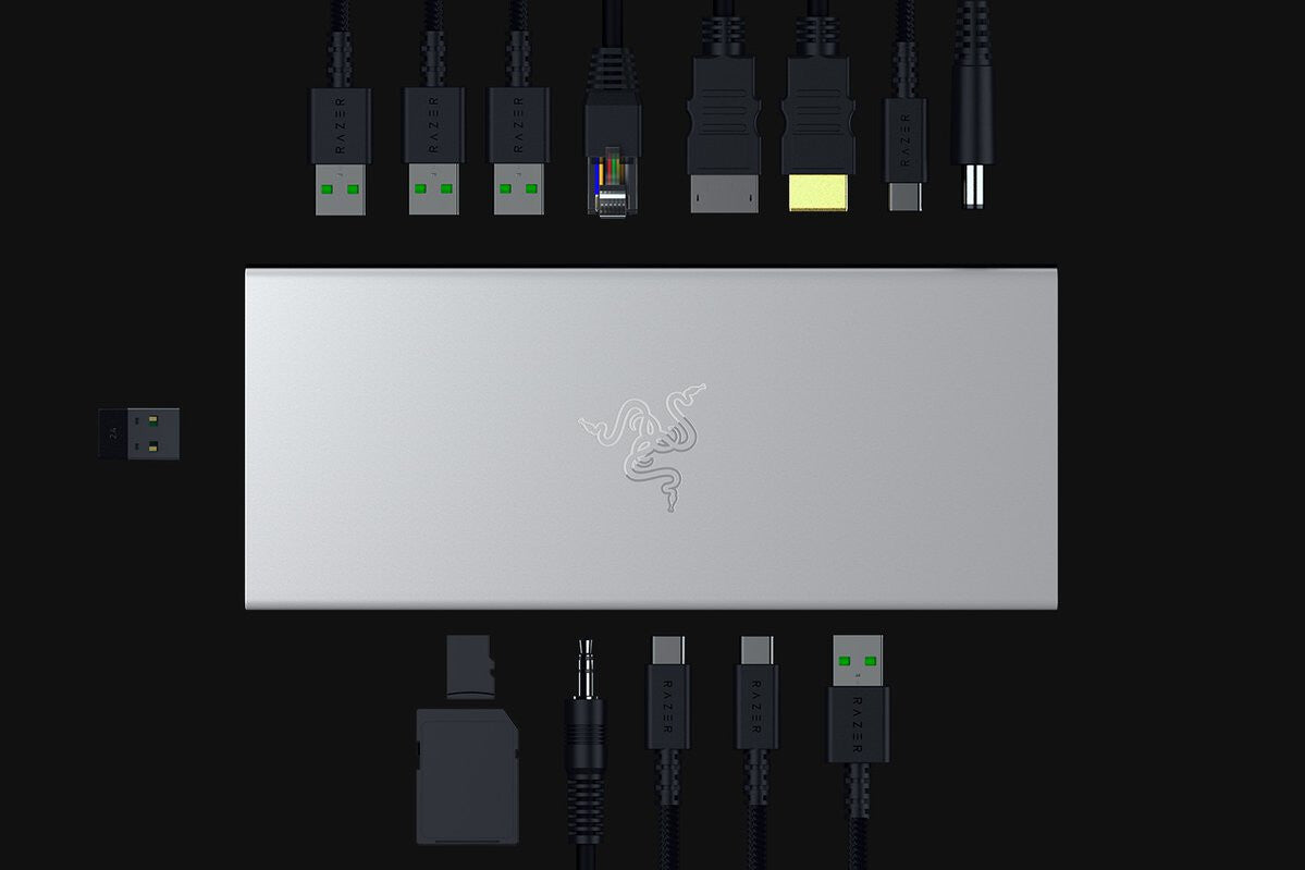 Razer RC21-02280200-R3W1 laptop dock/port replicator Wired USB 3.2 Gen 1 (3.1 Gen 1) Type-C White