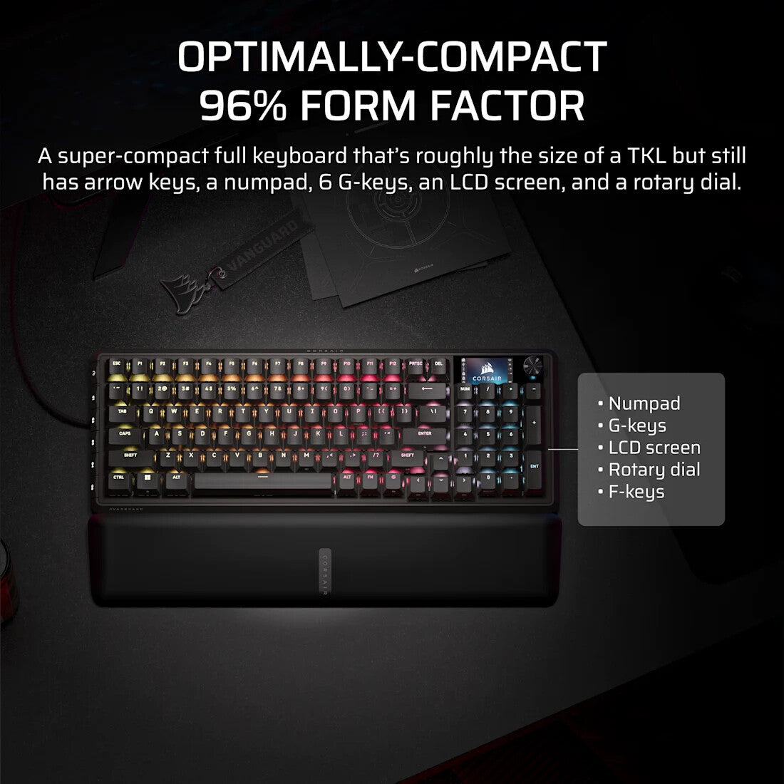 Corsair VANGUARD 96 W/L KB MLX keyboard Gaming USB QWERTY US English Black