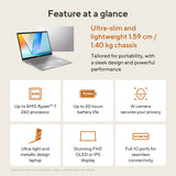 ASUS Vivobook S14 M3407HA-LY008W AMD Ryzen™ 5 220 Laptop 35.6 cm (14") WUXGA 16 GB DDR5-SDRAM 512 GB SSD Wi-Fi 6 (802.11ax) Windows 11 Home Silver