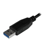 StarTech.com Portable 4 Port SuperSpeed Mini USB 3.0 Hub - Black~Portable 4 Port SuperSpeed Mini USB 3.0 Hub - 5Gbps - Black
