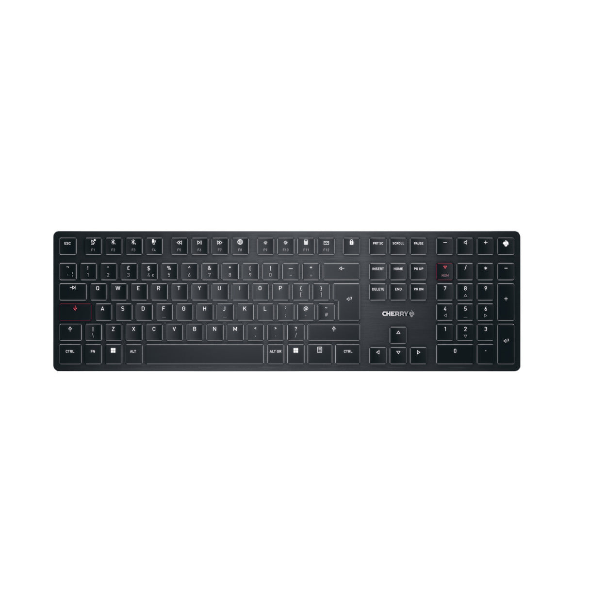 CHERRY KW X ULP keyboard Universal USB + RF Wireless + Bluetooth QWERTY UK English Black