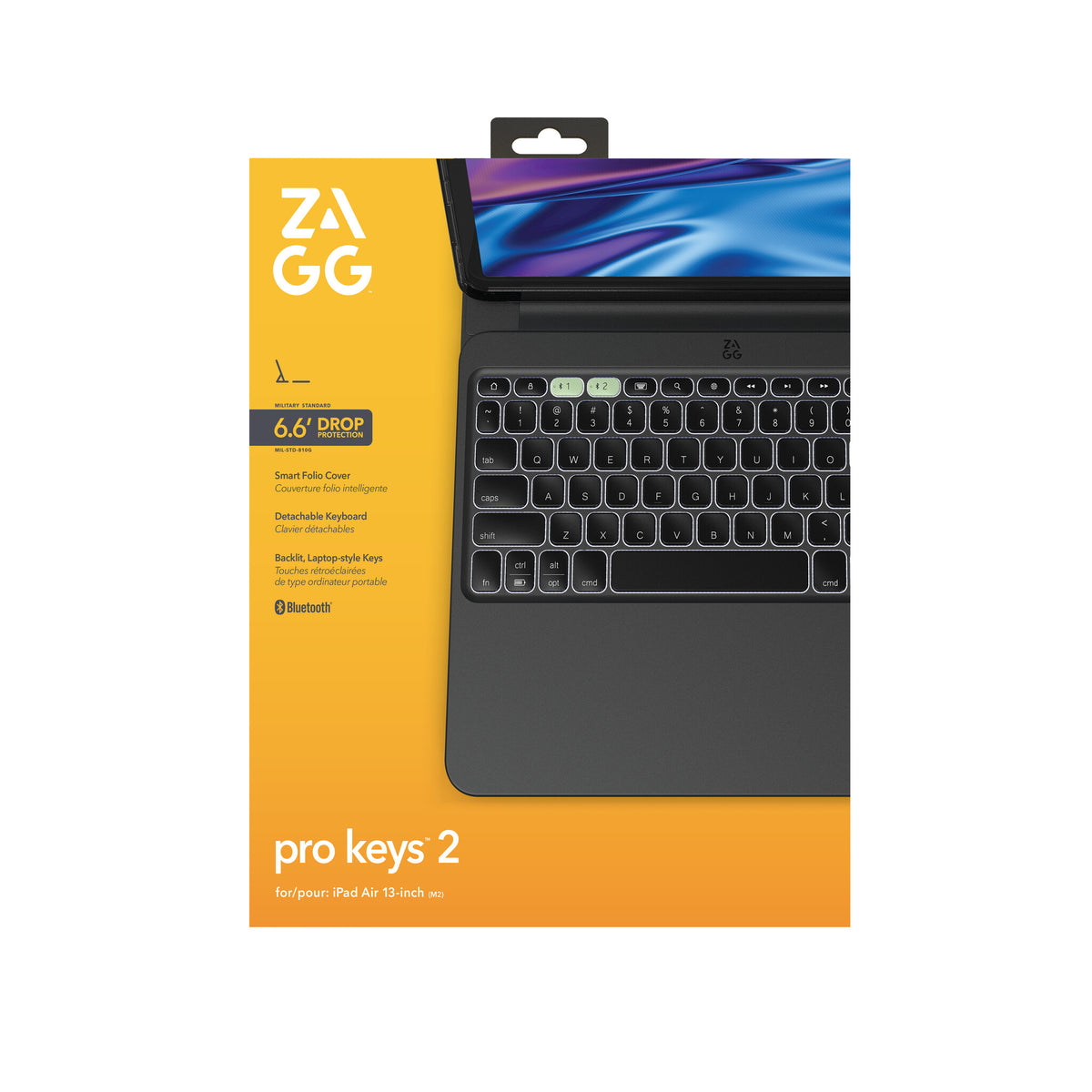 ZAGG Pro Keys 2 Apple iPad Air 13" (M4/M3/M2) Black UK