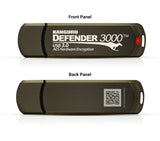 iStorage Kanguru Defender 3000™ SuperSpeed USB 3.0 512 GB| Secure Flash Drive | FIPS 140-3 Level 3 pending, FIPS 140-2 Level 3 Certified | AES-XTS 256-bit Hardware Encryption | TAA Compliant|
