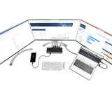 StarTech.com USB-C & USB-A Dock - Hybrid Universal Triple Monitor Laptop Docking Station DisplayPort & HDMI 4K 60Hz - 85W Power Delivery, 6x USB Hub, GbE, Audio - USB 3.1 Gen 2 10Gbps - TAA