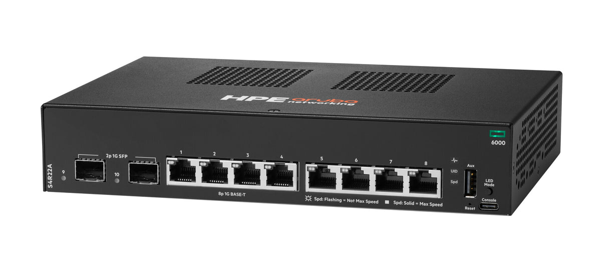 HPE Aruba Networking CX 6000 8p 10M/100M/1G 2p SFP 1G Switch