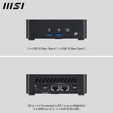 MSI Cubi NUC AI 1UMG Intel Core Ultra 7 155H, Desktop PC, NUC, SFF, Mini Computer, HTPC, (16GB RAM, 1TB Storage, Windows 11 PRO), Intel Graphics/DDR5/Dual ThunderBolt 4/Dual HDMI/Dual LAN/WiFi 6E/BT 5.3/VESA