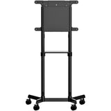 StarTech.com Mobile TV Cart - Portable Rolling TV Stand for 37-70" VESA Display (154lb/70kg) - TV Stand w/Shelf & Storage Compartment - Rotate/Tilt Display - Universal TV Mount on Wheels