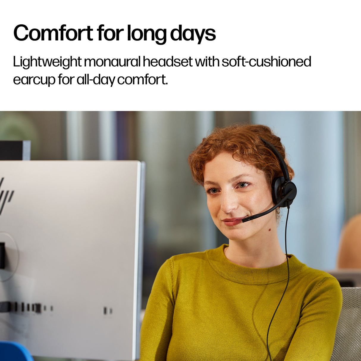 HP Poly Mission 415 Monaural USB Wired Headset Classic (Bulk)