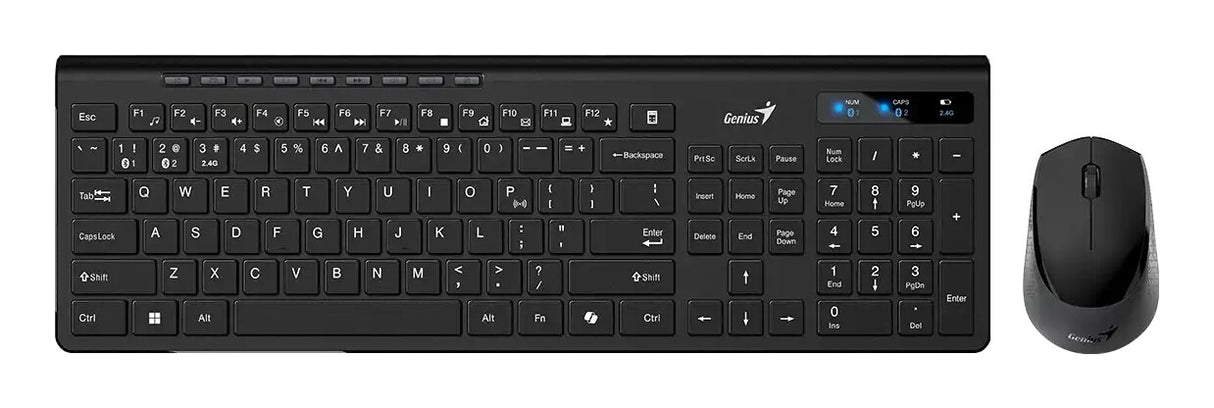 Genius SlimStar 8230 keyboard Mouse included Home/Office RF Wireless + Bluetooth English Black