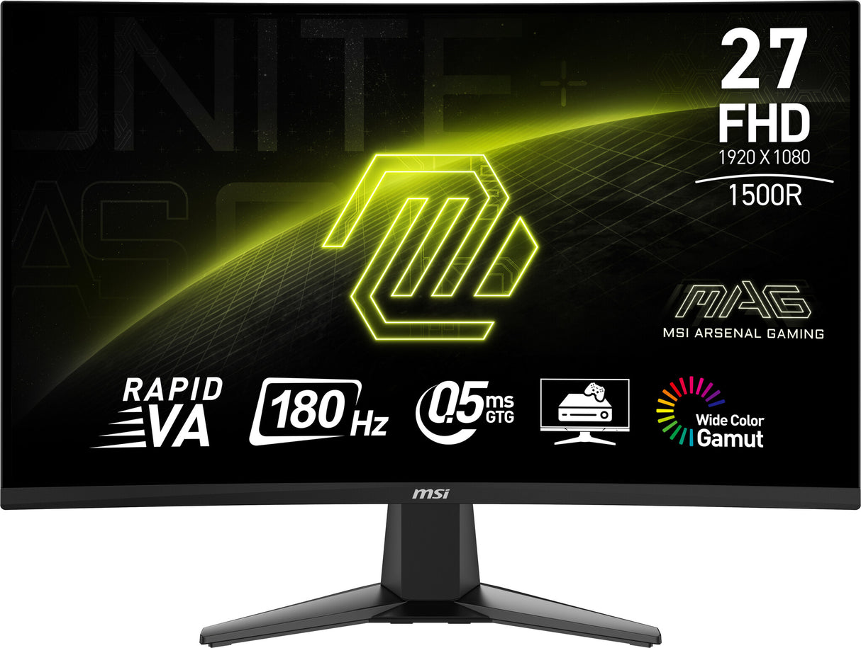 MSI MAG 27C6F computer monitor 68.6 cm (27") 1920 x 1080 pixels Full HD LCD Black