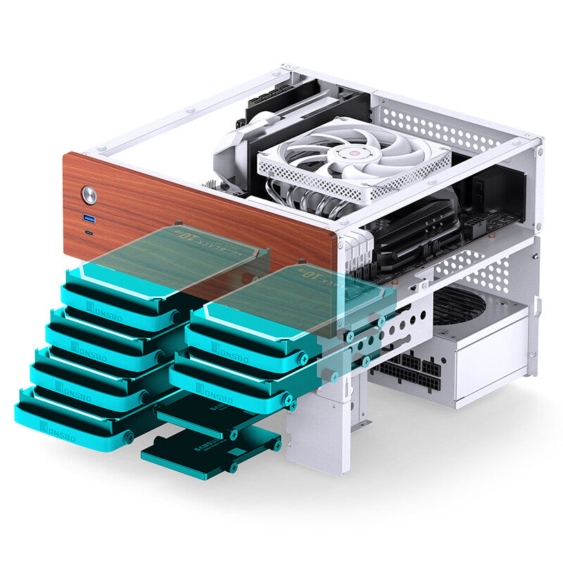 Jonsbo N4 WHITE computer case Micro Tower