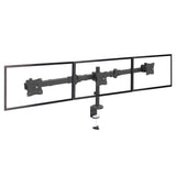 StarTech.com Desk Mount Triple Monitor Arm - Ergonomic VESA 3 Monitor Mount up to 27" (17.6lb/8kg) - Articulating & Height Adjustable Pole Mount - Tilt/Swivel/Rotate LCD/LED Screen - Desk Clamp/Grommet
