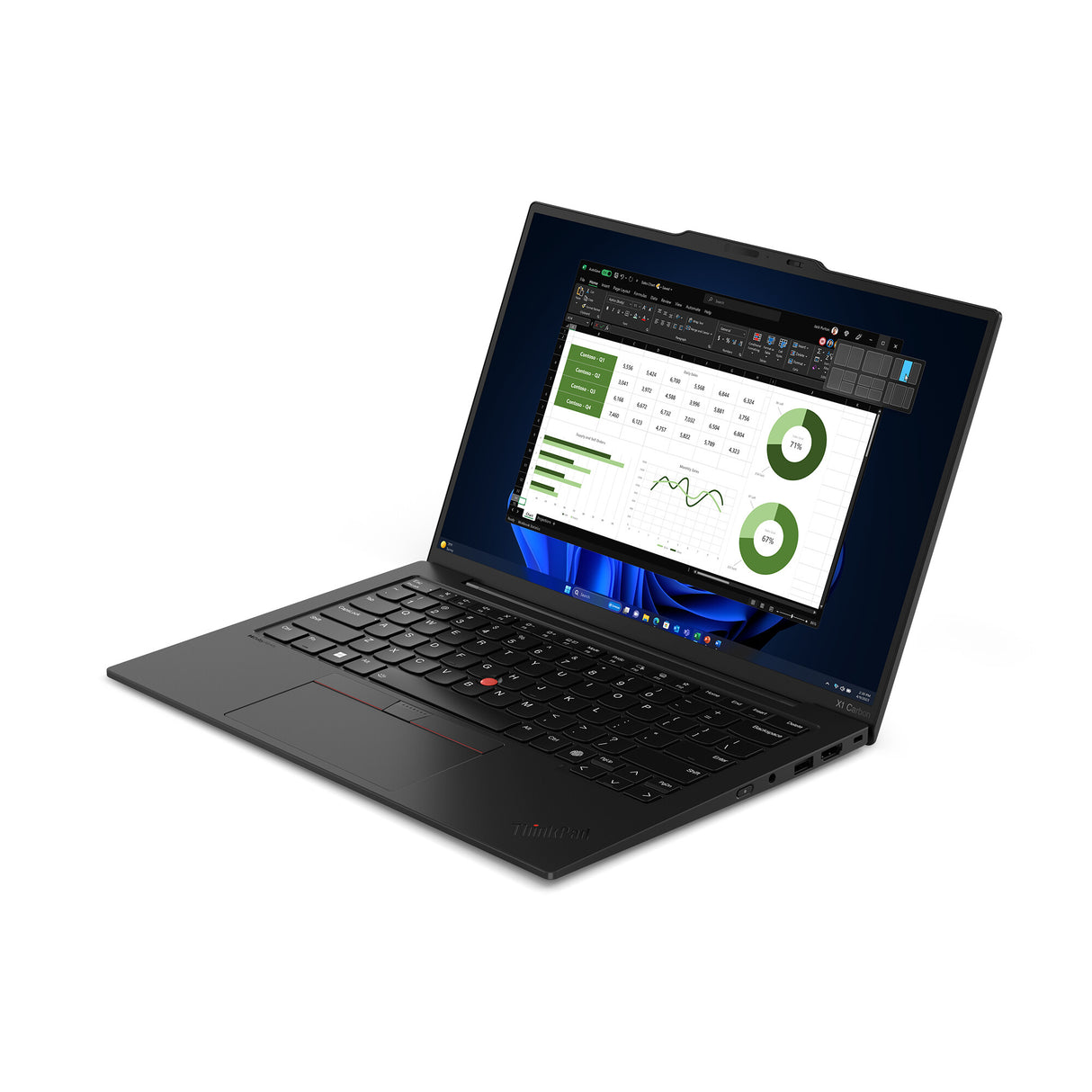 Lenovo ThinkPad X1 Carbon Intel Core Ultra 7 155U Laptop 35.6 cm (14") Touchscreen 2.8K 32 GB LPDDR5x-SDRAM 1 TB SSD Wi-Fi 6E (802.11ax) Windows 11 Pro Black