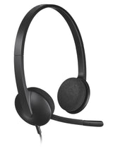 Auriculares estéreo Logitech H340 USB Plug-and-Play con micrófono con cancelación de ruido