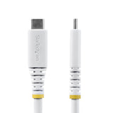 StarTech.com 2m (6ft) USB4 Cable, 20Gbps, USB-IF Certified USB-C Cable, 240W PD EPR, 4K 120Hz DP 2.1, TPE Jacket, White USB-C Cord