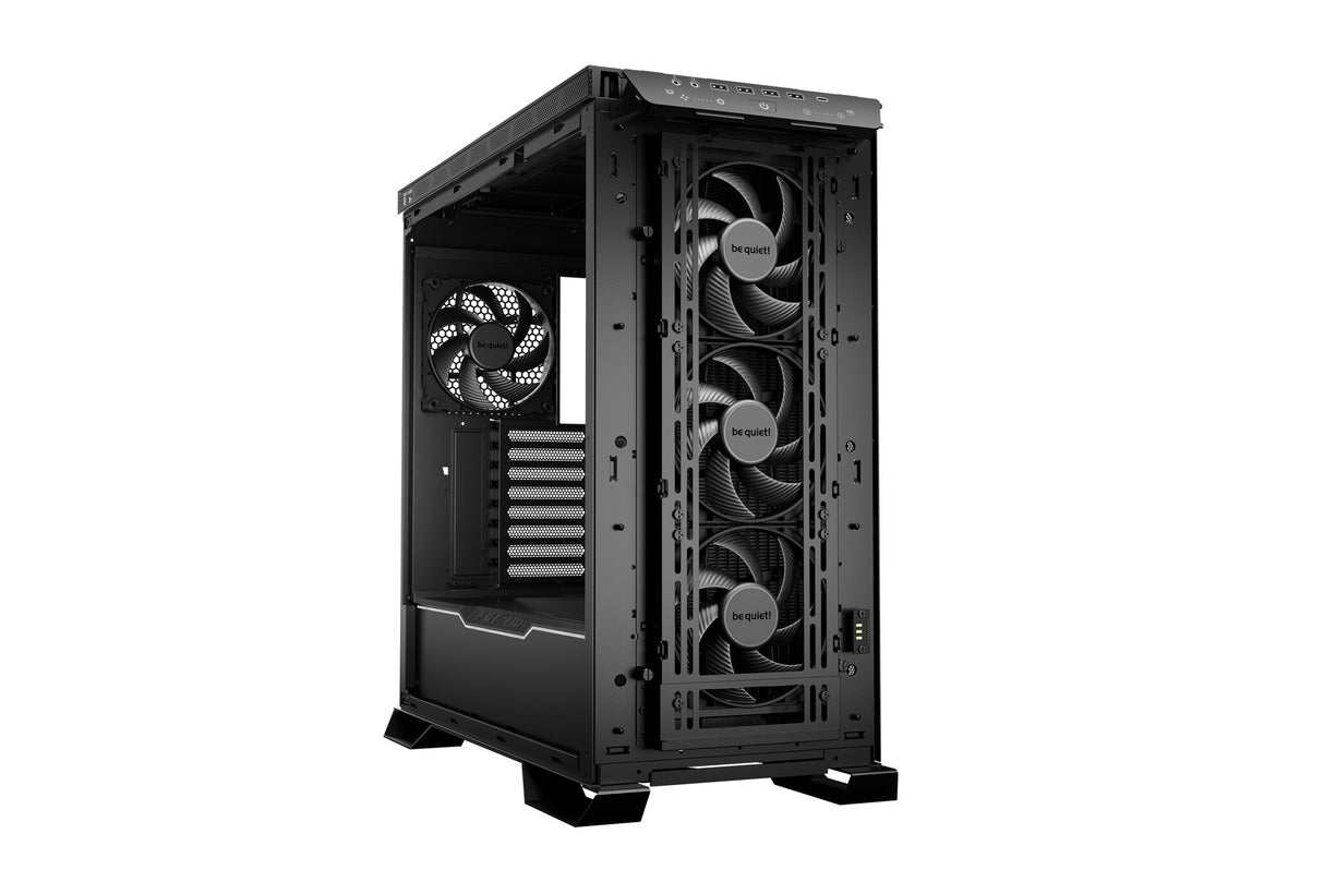 ¡tranquilizarse! Dark Base Pro 901 Caja de PC para juegos de torre completa, negra, 4x USB 3.2 tipo A, cubierta superior y panel frontal intercambiables, 3x Silent WIngs 4 ventiladores PWM, iluminación ARGB