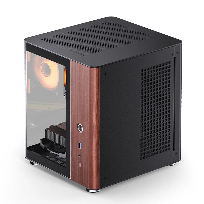 Jonsbo TK-0 BLACK computer case Black, Wood