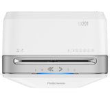 Fellowes LX Series LX201 paper shredder Micro-cut shredding 23 cm Silver, White