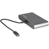 StarTech.com Thunderbolt 3 Mini Dock - Portable Dual Monitor Docking Station with DP 4K 60Hz, 1x USB-A Hub (USB 3.0/5 Gbps), GbE - 11in/28cm Cable - TB3 Multiport Adapter - Mac/Windows