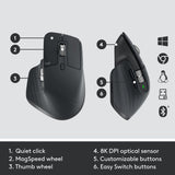 Logitech MX Keys combo for Business Gen 2 keyboard Mouse included Office RF Wireless + Bluetooth QWERTY UK International Graphite