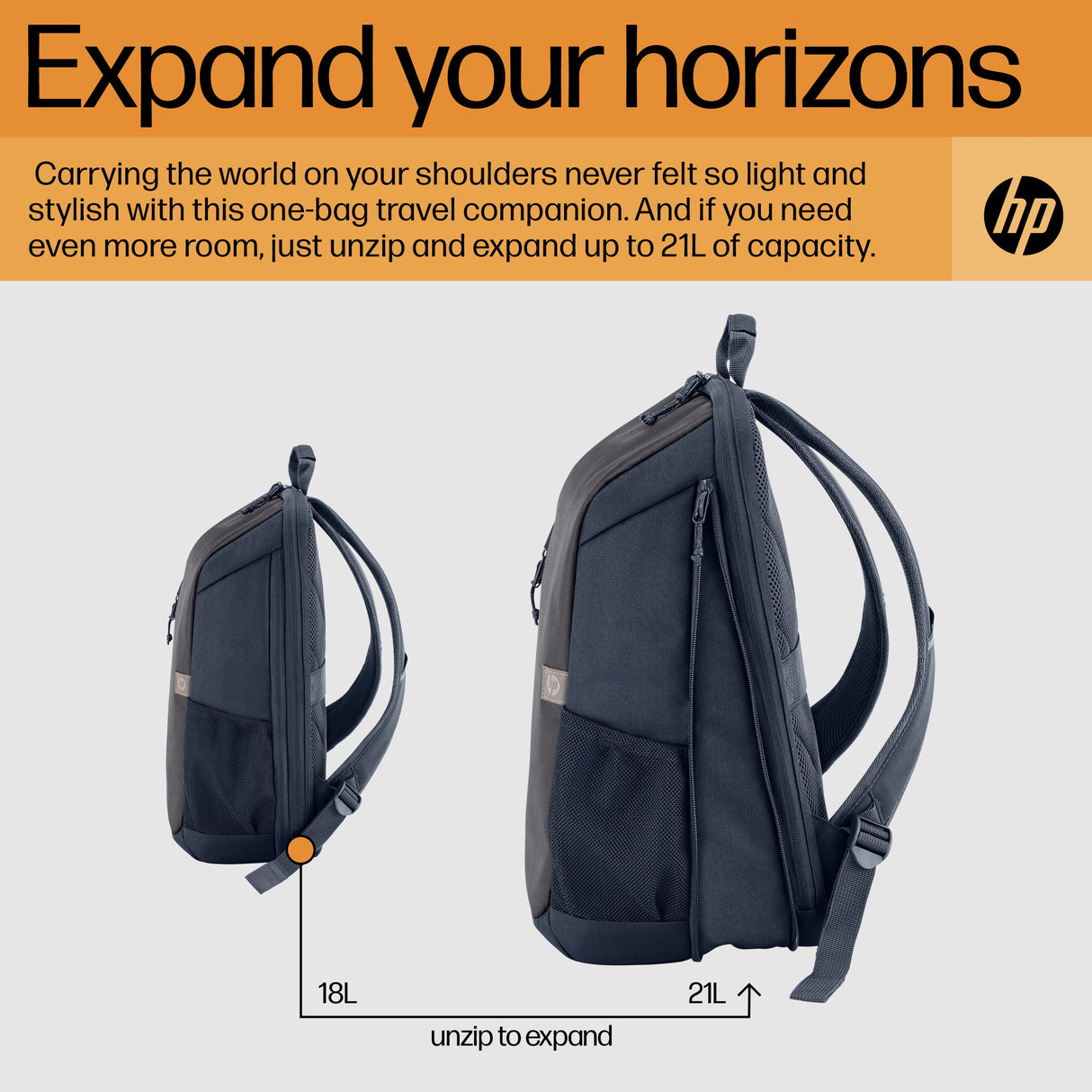 HP Travel 18 Liter 15.6 Iron Grey Laptop Backpack