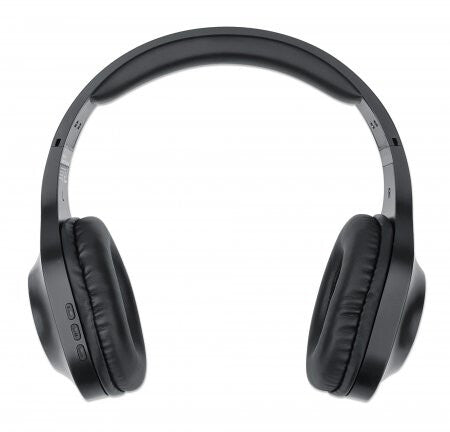 Manhattan Bluetooth On-Ear Headset, Microphone, Integrated Controls, 6 hour usage time, Max Range 10m, 3.5mm Aux port, Bluetooth v5.0 + EDR, USB-A charging cable included, Three Year Warranty