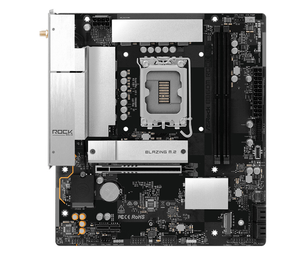 Asrock B860M Rock WiFi Intel B860 LGA 1851 (Socket V1) micro ATX