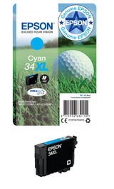 Epson Golf ball 34XL DURABrite Ultra Single Cyan Ink