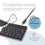 R-Go Tools Ergonomic keyboard R-Go Split Break with break software, ergonomic split keyboard, QWERTY (UK), Bluetooth, black