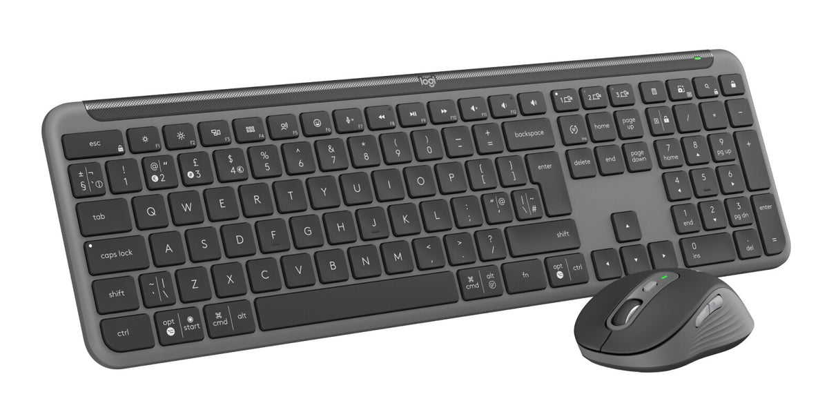 Logitech 920-012511 keyboard Mouse included Office RF Wireless + Bluetooth QWERTY UK English Graphite