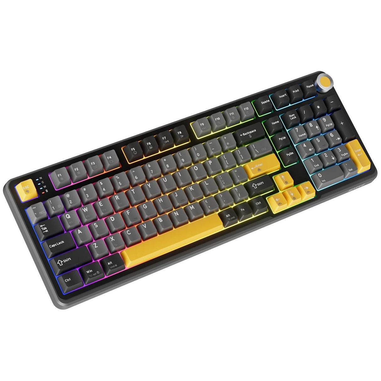 Marvo Titan 98 KG986W Wireless Mechanical Gaming , Tri-Mode Connectivity, Wired, 2.4GHz & Bluetooth, Hot-Swappable Mechanical Switches, Vibrant RGB Backlighting, Full-Key Anti-Ghosting keyboard