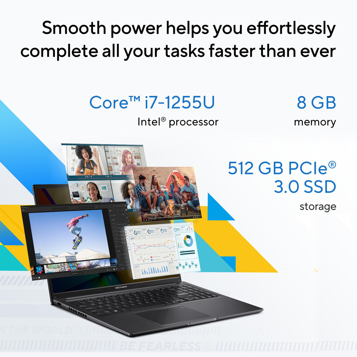 ASUS Vivobook 16 X1605ZA-MB116W Intel® Core™ i7 i7-1255U Laptop 40.6 cm (16") WUXGA 8 GB DDR4-SDRAM 512 GB SSD Wi-Fi 6 (802.11ax) Windows 11 Home Silver