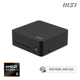 MSI Cubi Z AI 8M AMD Ryzen 5 8645HS Barebone, NUC, USFF, Mini Computer, HTPC (NO RAM, NO Storage, NO OS), AMD Radeon Graphics/DDR5/Dual ThunderBolt 4/Dual HDMI/Dual LAN/WiFi 6E/BT 5.3/VESA
