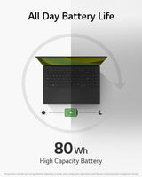 LG Gram 16Z90RU-G.AA55A1 laptop Intel® Core™ i5 i5-1334U 40.6 cm (16") 2.5K 16 GB LPDDR4x-SDRAM 512 GB SSD Wi-Fi 6E (802.11ax) Windows 11 Home Black