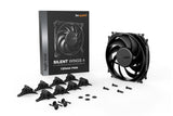 ¡tranquilizarse! Ventilador Silent Wings 4 PWM negro, 120 mm, 1600 RPM, conector de ventilador PWM de 4 pines, marco negro, aspas negras, aspas de ventilador optimizadas para un rendimiento de alta gama, 2 opciones de montaje