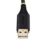 StarTech.com 6.6ft (2m) USB to Null Modem Serial Adapter Cable, COM Retention, FTDI, USB-A to DB9 RS232, Interchangeable DB9 Screws/Nuts, Windows/macOS/Linux
