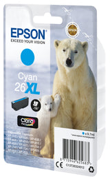 Epson Polar bear 26XL Claria Premium Single Cyan Ink