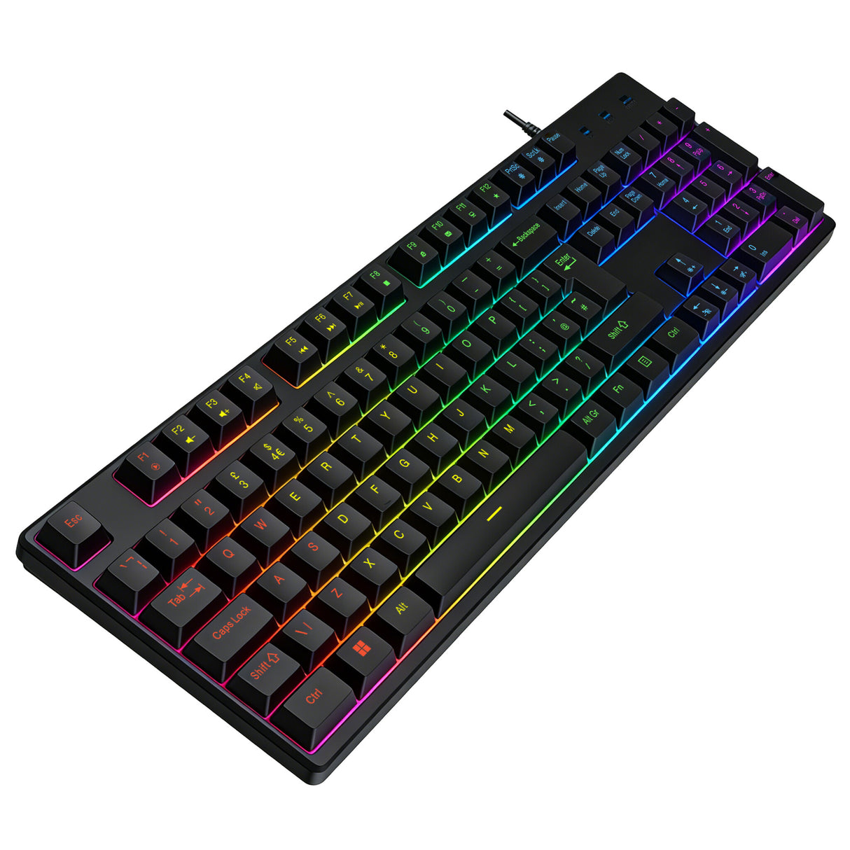 VIDA REBEL 2IN1 BLACK USB DESK KIT keyboard Mouse included Gaming QWERTY UK English