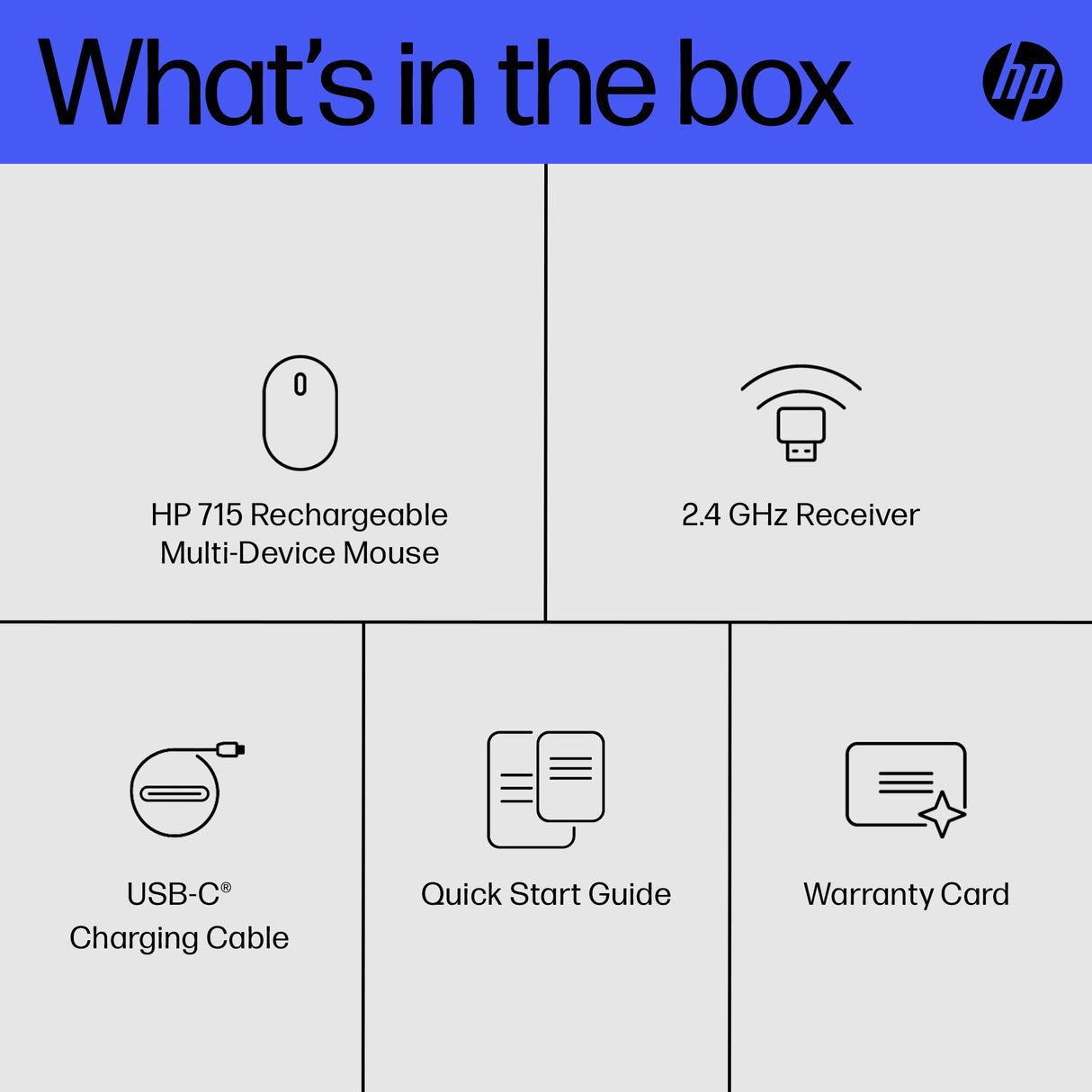 HP 715 Rechargeable Multi-Device Mouse