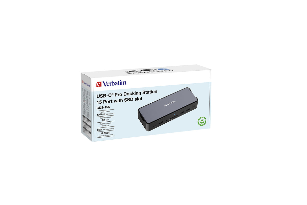 Verbatim CDS-15S Wired USB 3.2 Gen 1 (3.1 Gen 1) Type-C Black, Grey