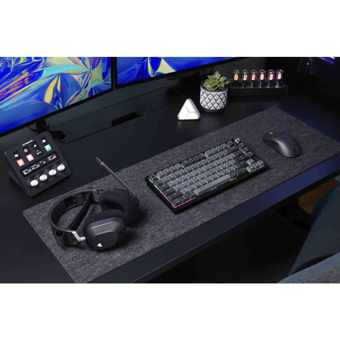 Corsair K65 PLUS WIRELESS keyboard Gaming RF Wireless UK English Black, Grey