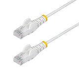StarTech.com 5m White Slim CAT6 Ethernet Cable, Snagless, 100W PoE, UTP, LSZH, 28AWG Pure Bare Copper Wire, Slim RJ45 Network Patch Cord w/Strain Reliefs, Fluke Tested