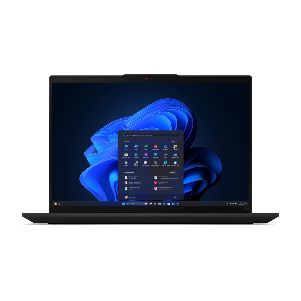 Lenovo ThinkPad L16 Gen 2 (Intel) Intel Core Ultra 5 225U Laptop 40.6 cm (16") WUXGA 16 GB DDR5-SDRAM 512 GB SSD Wi-Fi 6E (802.11ax) Windows 11 Pro UK English Black
