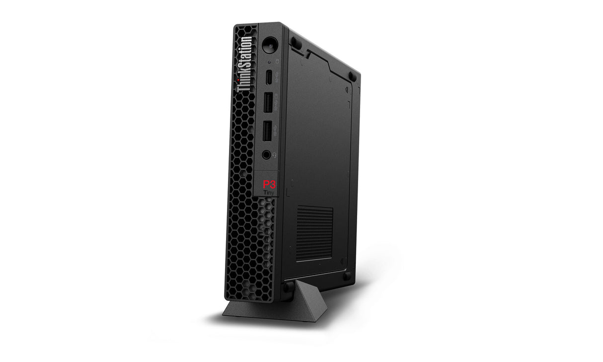 Lenovo ThinkStation P3 Tiny Intel® Core™ i7 i7-14700 16 GB DDR5-SDRAM 512 GB SSD NVIDIA T400 Windows 11 Pro Mini PC Workstation Black