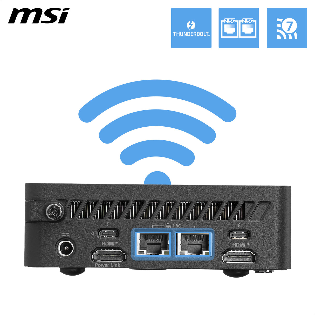 MSI Cubi NUC AI+ 3MG Intel Core Ultra 5 322 (12MB Cache), 16GB DDR5-SDRAM, 512GB SSD, Intel Graphics, LAN, WLAN, Bluetooth, Windows 11 Pro ( NUC AI+ 3MG i5 322 FS 16GB 512GB W11P)