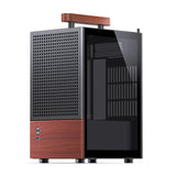 Jonsbo T6 Midi Tower Black, Wood